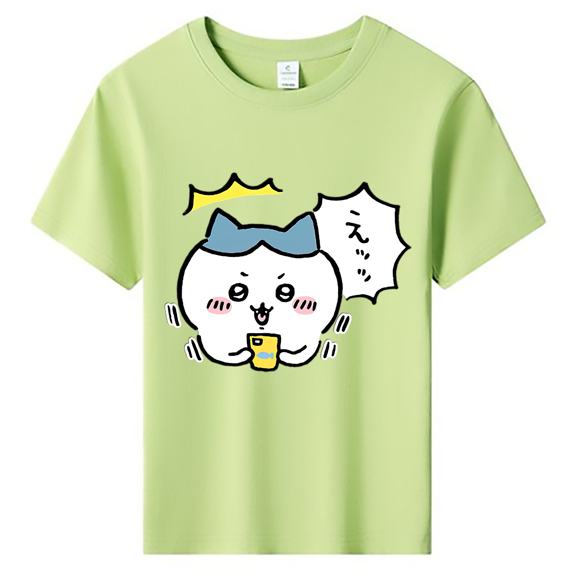 （画像用） ちいかわ ハチワレ Chii-kawa hachiware 綿100％キッズTシャツ（フロントプリント）